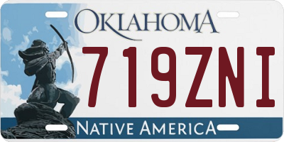 OK license plate 719ZNI