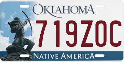 OK license plate 719ZOC
