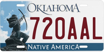 OK license plate 720AAL