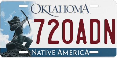 OK license plate 720ADN