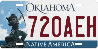 OK license plate 720AEH