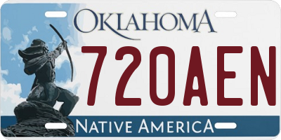 OK license plate 720AEN