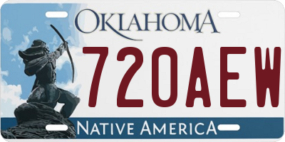 OK license plate 720AEW
