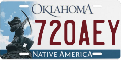 OK license plate 720AEY