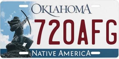 OK license plate 720AFG