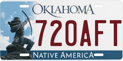 OK license plate 720AFT
