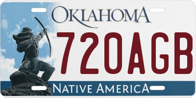 OK license plate 720AGB