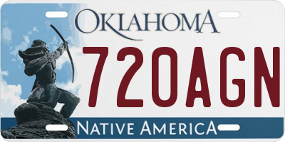 OK license plate 720AGN