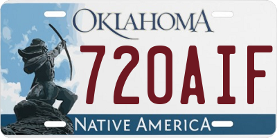 OK license plate 720AIF