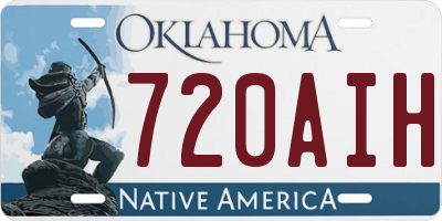 OK license plate 720AIH