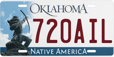 OK license plate 720AIL