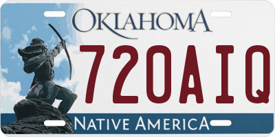 OK license plate 720AIQ