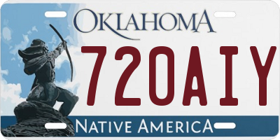 OK license plate 720AIY