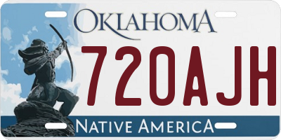 OK license plate 720AJH