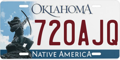 OK license plate 720AJQ