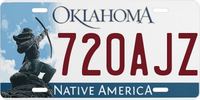 OK license plate 720AJZ