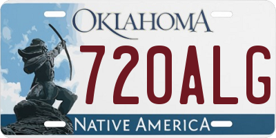 OK license plate 720ALG