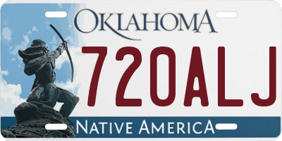 OK license plate 720ALJ