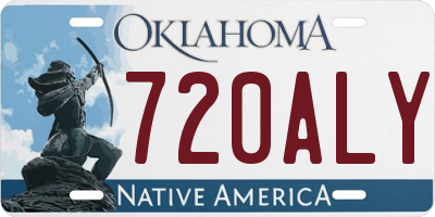 OK license plate 720ALY