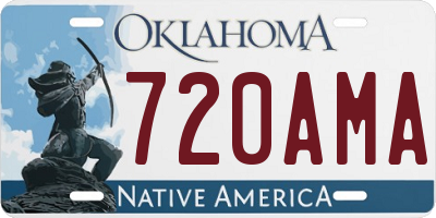OK license plate 720AMA