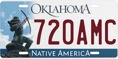 OK license plate 720AMC
