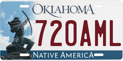 OK license plate 720AML