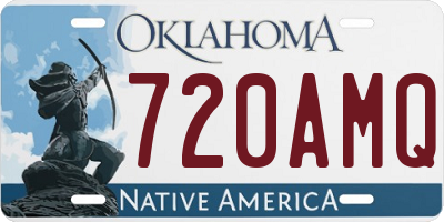 OK license plate 720AMQ