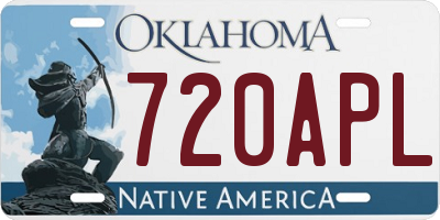 OK license plate 720APL