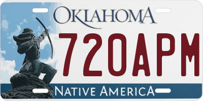 OK license plate 720APM