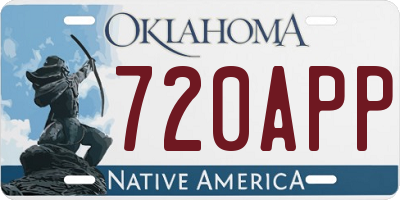 OK license plate 720APP