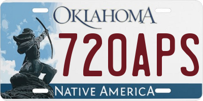 OK license plate 720APS