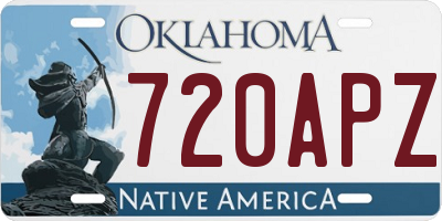 OK license plate 720APZ
