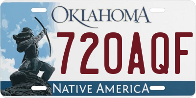 OK license plate 720AQF