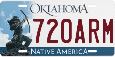 OK license plate 720ARM