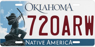 OK license plate 720ARW