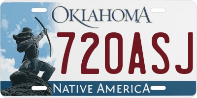OK license plate 720ASJ