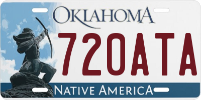 OK license plate 720ATA