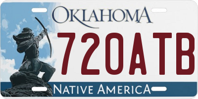 OK license plate 720ATB