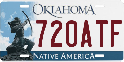 OK license plate 720ATF