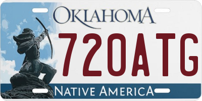 OK license plate 720ATG