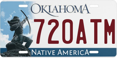 OK license plate 720ATM