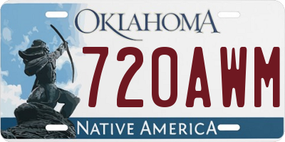 OK license plate 720AWM