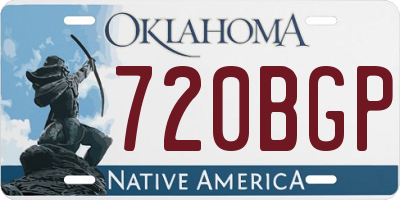 OK license plate 720BGP