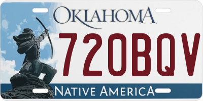 OK license plate 720BQV