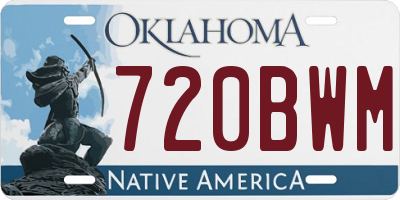 OK license plate 720BWM