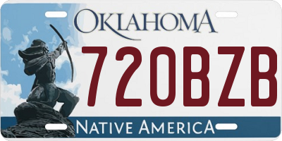 OK license plate 720BZB