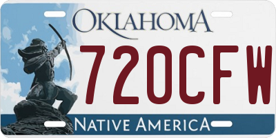 OK license plate 720CFW
