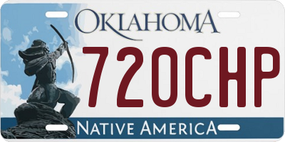 OK license plate 720CHP