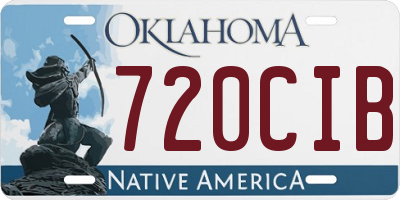 OK license plate 720CIB