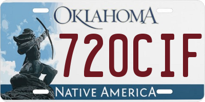 OK license plate 720CIF